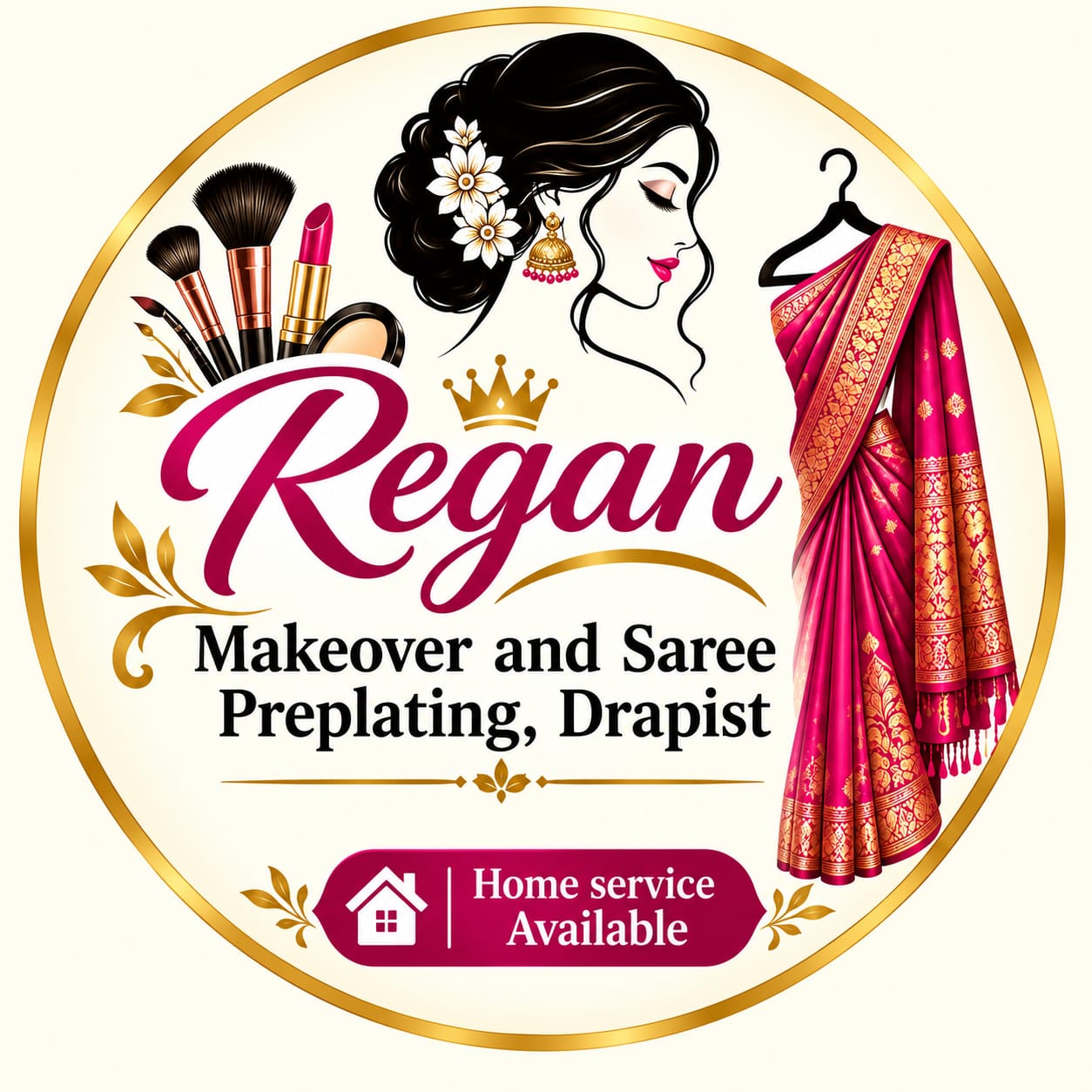 Regan Makeover &amp; Saree pre-pleating