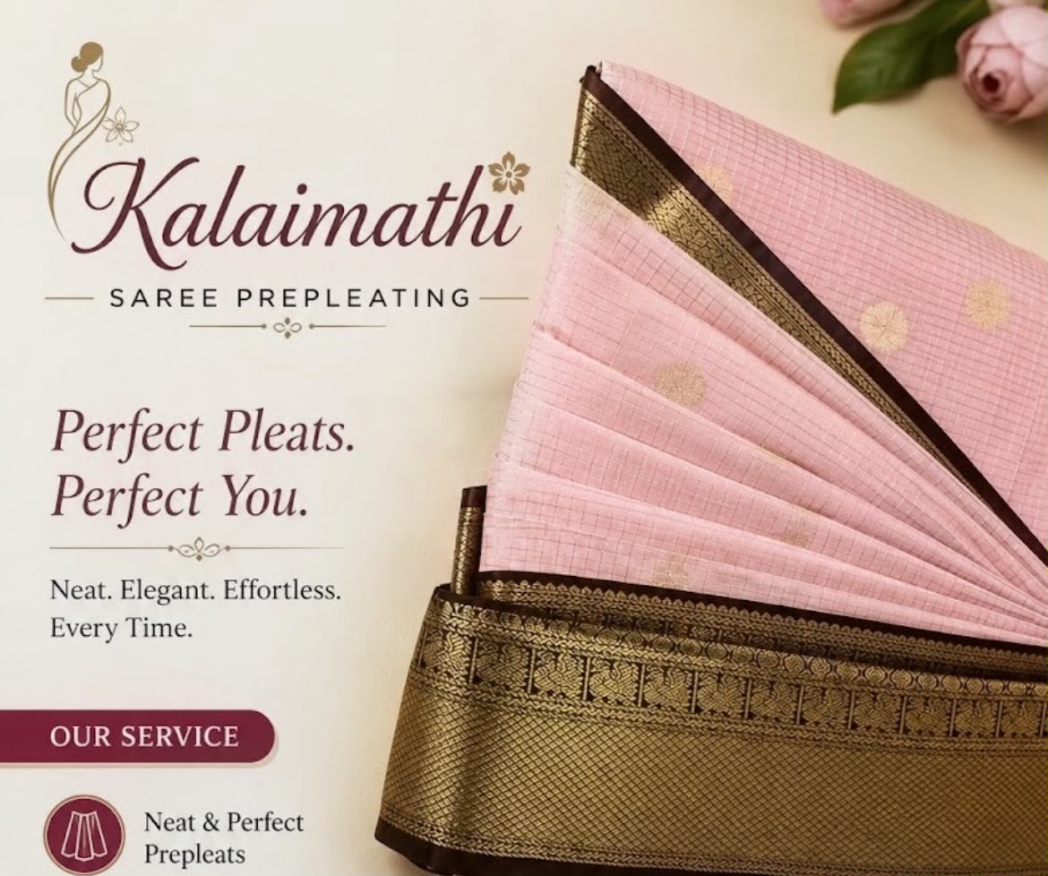 Kalaimathi's Saree Pre-Pleating
